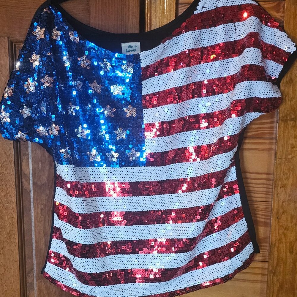 USA sequin top